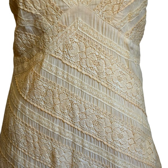 Alberto Makali Ombre Yellow Asymmetrical Crochet Look Midi SunDress Y2K sz 8 - Picture 5 of 10